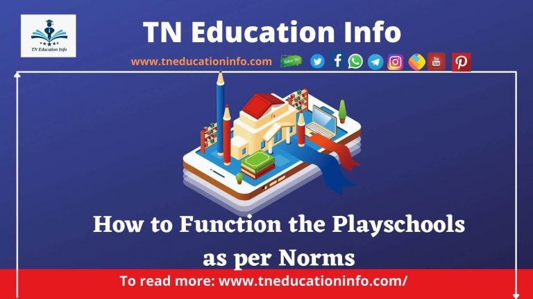 How to Function the Playschools as per Norms in Tamil?
